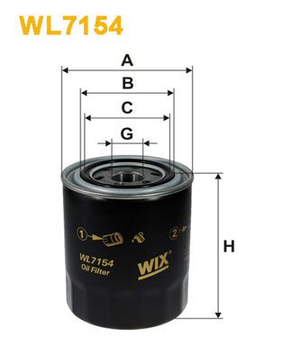WIX FILTERS alyvos filtras WL7154